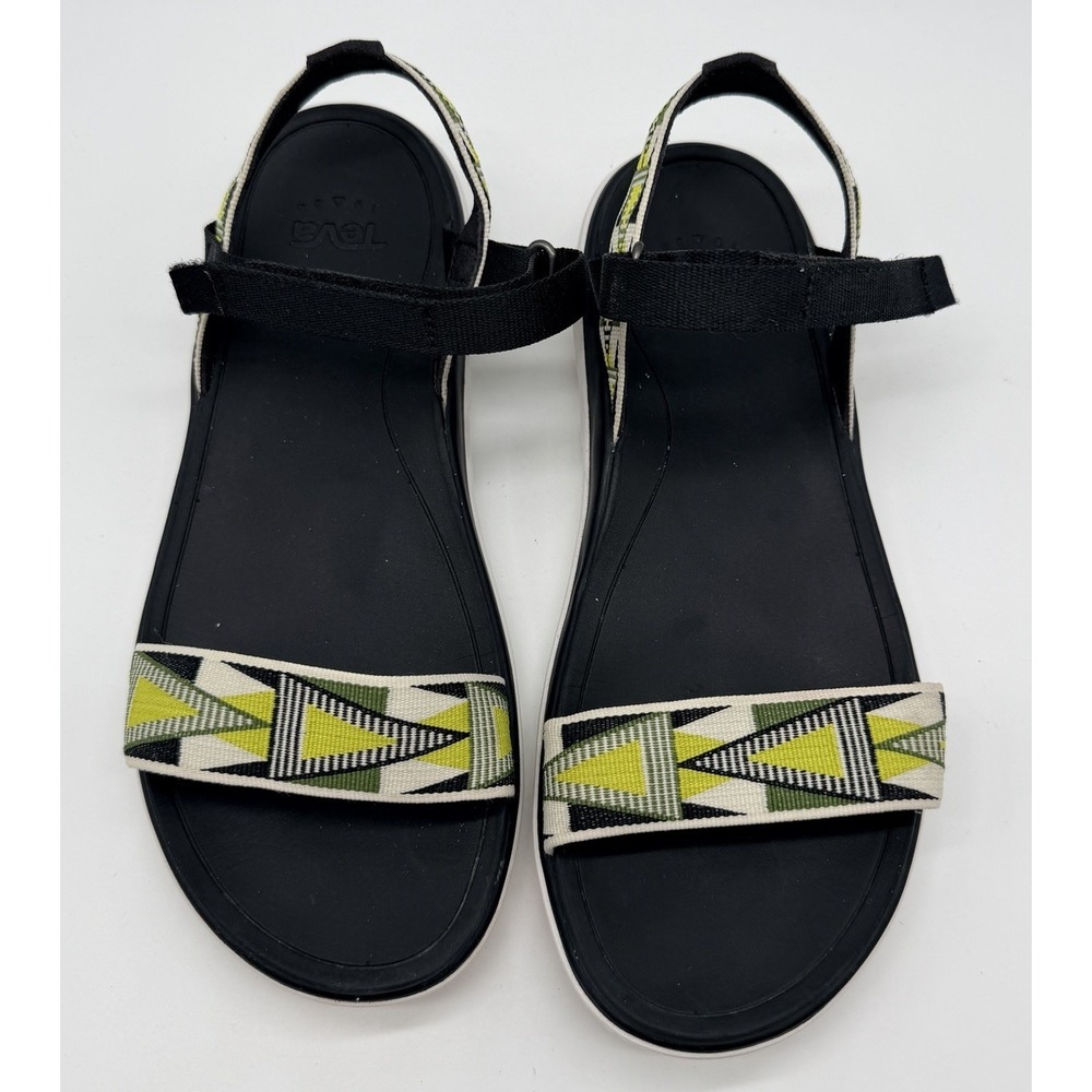 Teva Sandals Womens Sz 7 Lime White Black Terra-Float Nova
